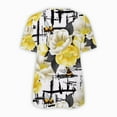 thumbnail image 5 of Dyegold Summer Tops for Women 2023, Cute Sunflower Print Tops for Women Trendy Going Out Loose Tops Casual Comfy Short Sleeve Tshirt Half V-Neck ​Blouses, 5 of 5