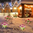 thumbnail image 3 of Joernso Rose Flower Garden Lamp with Light Sensor Auto ON/OFF 7 Heads Waterproof No Wiring Required Solar Powered Flower Light Decor, 3 of 8
