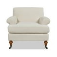thumbnail image 4 of Maklaine Accent Arm Chair Metal Casters in Light Beige Finish, 4 of 17