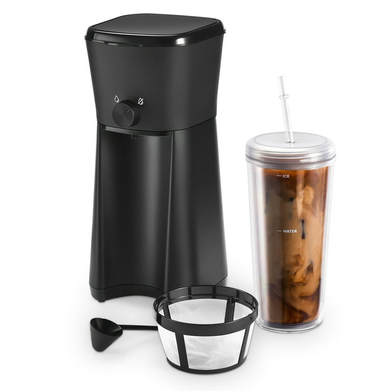 Mr. Coffee Iced Coffee Maker with Reusable Tumbler and Coffee Filter - Gray