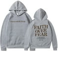 thumbnail image 1 of Sudadera con capucha cristiana "La fe vence el miedo", sudadera con capucha de Jesús de talla grande, ropa de calle de moda, jersey de algodón para hombres y mujeres., 1 of 5