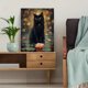 thumbnail image 5 of Qisvanset Framed Canvas Wall Art 12x16 Inch Water Lily Pond Black Cat Fantasy Wall Art, 5 of 5