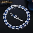 thumbnail image 2 of Fashion Royal Blue Cubic Zircon Crystal Bracelet For Women Jewelry, 2 of 9
