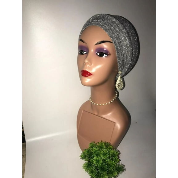 Myral Classy Head Wrap for Queens, Plain Zara Cap - Grey