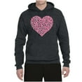 thumbnail image 2 of Wild Bobby, Pink Ribbon Heart, Breast Cancer Awareness, Unisex Graphic Hoodie Sweatshirt, Heather Black, Large, 2 of 5