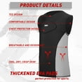 thumbnail image 2 of HAIYUE Youth Kids New Padded Sleeveless Compression Shirt for Football Baseball to Protect Chest of Size S, 2 of 8