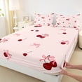 thumbnail image 3 of Castle Fairy Kawaii Cherry Bow 4Pcs Bed Sheets for Girls Women Teens,Dreamy Princess King Sheets,Cute Bowknot Super Cozy Sheet Set,Ultra Soft Home Decor, 3 of 7