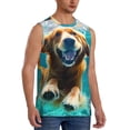 thumbnail image 2 of Kdxio Dog Underwater Adventure for Men's Muscle T-shirt,Sleeveless for Workout Running Athletic Gym Lounge Casual, 2 of 5