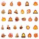 thumbnail image 5 of Stickers Flames, vinilo impermeable, estilo anime, 54 unidades/lote, 5 of 5