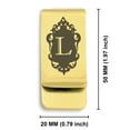 thumbnail image 2 of Stainless Steel Alphabet Letter L initial Classic Slim Money Clip Credit Card Holder, 2 of 2