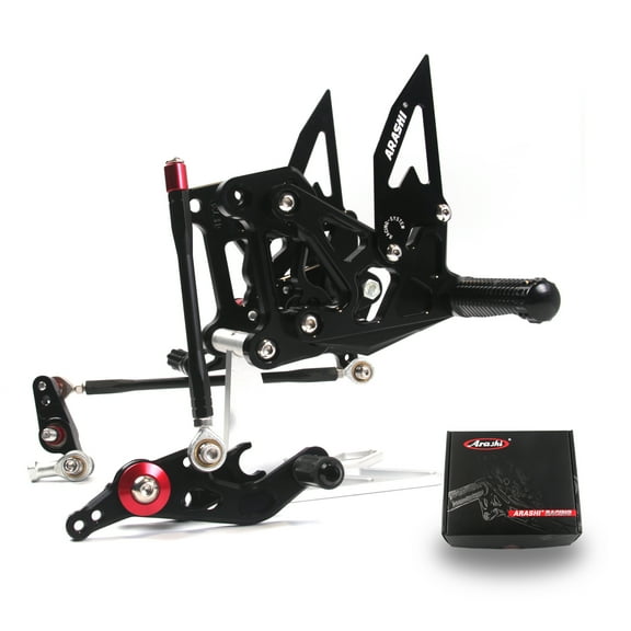 Arashi (Version 2.0) Rearsets for Mv Agusta Brutale 675 800 2012 - 2016 / Dragster 675 800 2012 - 2016 Motorcycle Accessories Adjustable Footrests Foot Peg Rear Sets Black 2013 2014 2015