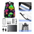 thumbnail image 6 of Vsdgher Bright Mushrooms Print Unisex Large Capacity Bookbag Schoolbag Casual Daypack for High School/College/Teens/Travel/Work, 6 of 8