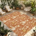 thumbnail image 2 of Outdoor Rug 3x5 ft Floral Bird Outdoor Large Area Rug Non Slip Rubber Orange Flower Tree Branch Front Door Mat RV Rug Camping Carpet Patio Outdoor Rugs for Backyard Balcony Deck Porch Indoor, 2 of 9