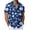 Dark Blue, variant on Iyufng Summer Shirts for Men Short Sleeve Hawaiian Shirts Printed Casual Beach Shirts