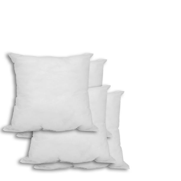 Set Of 4 12 X 12 Premium Hypoallergenic Stuffer Pillow Insert Square White Walmart Com Walmart Com
