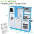 thumbnail image 5 of Lil' Jumbl Kids Kitchen Set, Wooden Pretend Play Kitchen with Icemaker, Microwave & More - Blue, 5 of 10