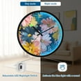 thumbnail image 5 of Voice Activated Clock with Glow Light 12 Inch Large Silent Wall Clock Battery Operated for Home Decor Oversized Daisies, 5 of 8