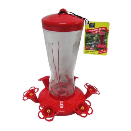 Blue Bunting 28 Oz Glass Hummingbird Feeder Walmart Com