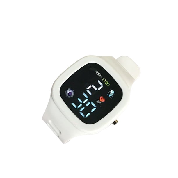 Sidaley Reloj de LED para niños, utilidades de tiempo de moda, correa ajustable multifuncional, relojes electrónicos cuadrados Electrónica Blanco