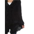 thumbnail image 5 of Simply Couture Women's Knitted Lace Ruffle Bell Sleeve Solid Long Cardigan, 5 of 6