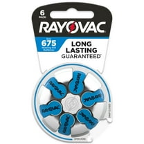 Rayovac Size 675 Hearing Aid Batteries (6 Pack), 675 Batteries