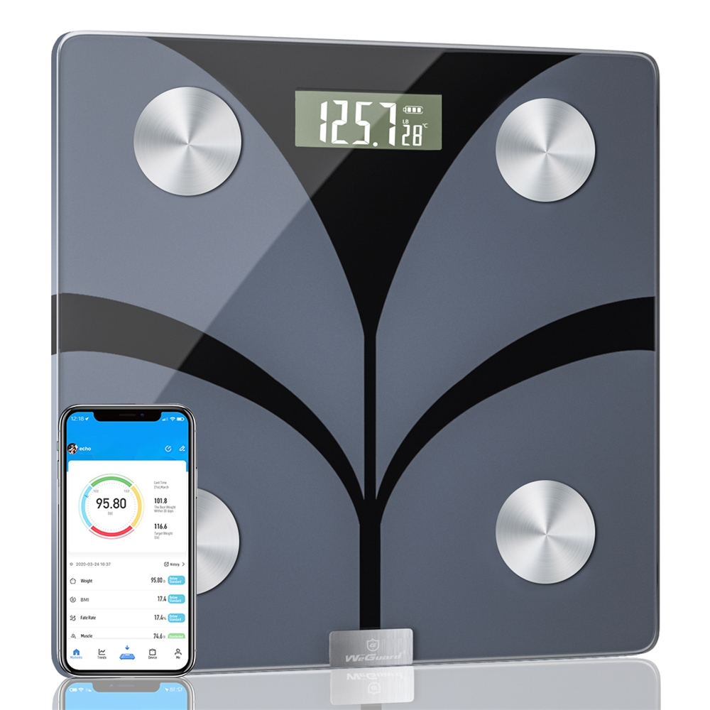 WeGuard Smart Body Fat Scale, Digital Bathroom Scales for Body Weight