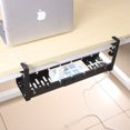 thumbnail image 5 of Caja de almacenamiento retráctil de acero al carbono debajo de la mesa, cesta de almacenamiento de cables de datos, acabado sin perforaciones, 5 of 5