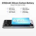 thumbnail image 4 of DOOGEE Note56 Plus Unlocked Android 16 Cell Phone, 48GB + 256GB/2TB TF Expand, 6.56" HD+ 90Hz Display, 6150mAh Battery, 50MP+8MP AI Camera, NFC/OTG/Side Fingerprint, 4G Dual SIM Unlocked Smartphone, 4 of 9