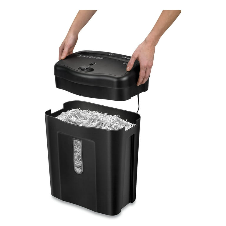   Basics 15 Sheet - New model Cross Cut Paper and Credit  Card CD Shredder With 6 Gallon Bin, Black : Office Products