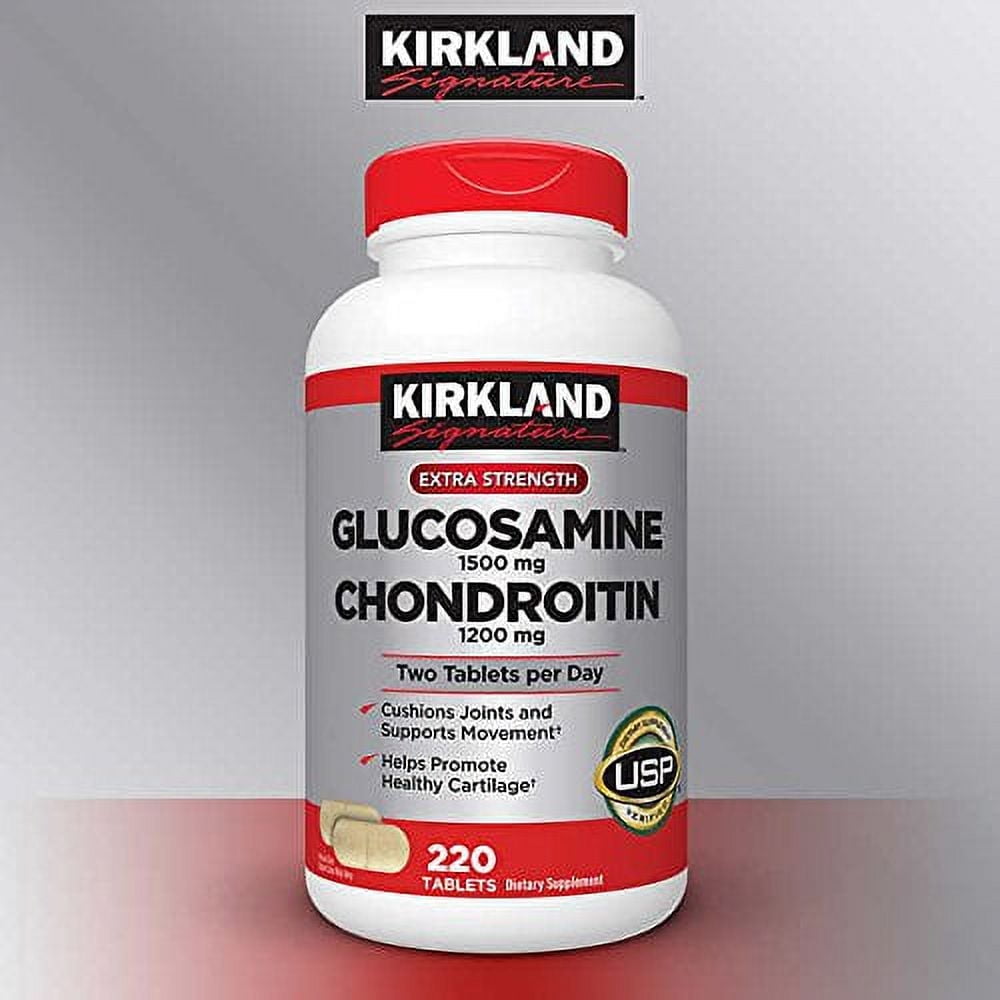 Kirkland Signature Extra Strength Glucosamine 1500mg/Chondroitin 1200mg Sulfate - 220 tablets