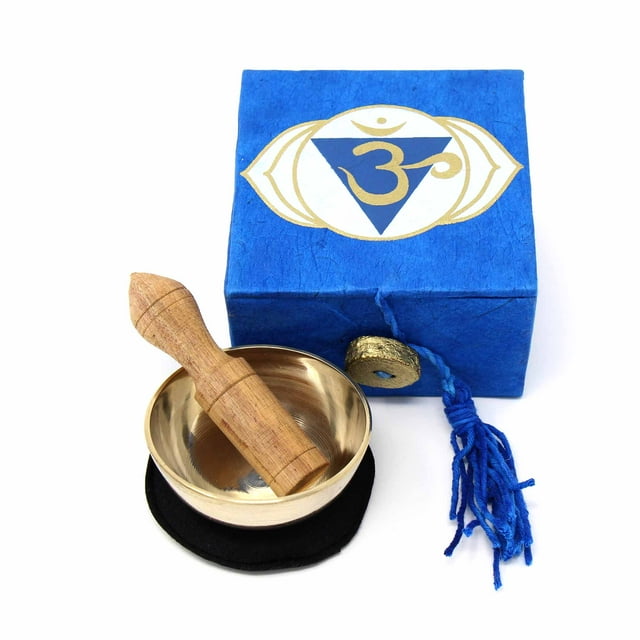 Mini Meditation Bowl Box 2 inches Third Eye Chakra DZI
