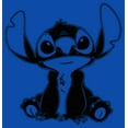 thumbnail image 2 of Boy's Lilo & Stitch Black and White Sketch Stitch  Graphic Tee Royal Blue Medium, 2 of 5