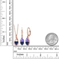 thumbnail image 2 of Gem Stone King 18K Rose Gold Plated Silver Blue Created Sapphire and Blue Tanzanite Pendant Earrings Set for Women (3.50 Cttw, Gemstone September Birthstone, with 18 inch Chain), 2 of 4