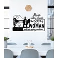 thumbnail image 3 of Never Underestimate the Power of One Woman Wall Saying Vinyl Decals Sewing Room Art, 36x20.2-Inch Black, 3 of 5
