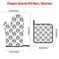 thumbnail image 2 of Pofeuu Black Squirrel Print Oven Mitts and Pot Holders 4 pcs Set,High Heat Resistant 500 Degree Extra Thicken Long Kitchen Cotton Oven Glove for Cooking, 2 of 6