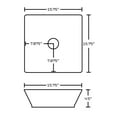 thumbnail image 1 of 15.75 in. Square Above Counter White Vessel for Deck Mount Drilling, 1 of 1
