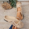 thumbnail image 5 of Miluxas Women’s Ballet Flat Shoes Knit Dress Shoes Round Toe Slip on Ballerina Flats for Woman Low Wedge Comfort Soft Khaki 5.5(36), 5 of 9