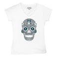 thumbnail image 5 of Philly Thing Sugar Skull Women's V-Neck T-shirt Day of the Dead Dia de los Muertos, 5 of 7