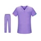 thumbnail image 5 of Uniforme de enfermería, conjunto de uniforme de enfermera, top y pantalones, trajes de trabajo de enfermería para mujer para mascotas púrpura, 5 of 9