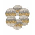 thumbnail image 7 of 15 Inch Round Placemats Set of 6, Yellow Grey Abstract Non Slip Heat Insulation PP Table Mats, Gradient Geometric Graffiti Retro Wooden Washable Place Mats for Kitchen Dining Party Table Decor, 7 of 7