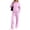 A Pink, variant on Hoodie Dqueduo Women's Fashion Solid Color Long Sleeve Hooded Zip Up Top And Elastic Waist Pocket Pants Set, Sizes S-XXXL