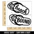 thumbnail image 2 of Beach Bound Sandals Flip Flops Hibiscus Square Rubber Stamp Stamping Scrapbooking Crafting - Large 2.75in, 2 of 7