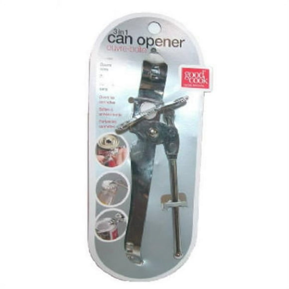 Good Cook 11800 Bright Triple Chrome Plated 3 Way Can Opener Pack of 6