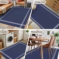 thumbnail image 5 of Pure Dark Blue Area Rug 4x6 FT, Non Slip Kids Room Carpet, Simple Solid Color Washable Soft Floor Carpet Non-Shedding Throw Rug for Dorm Kitchen Study Room Home Office Bedside, 5 of 9