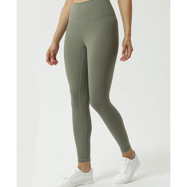 Pantalones de yoga de doble cara Pantalones de yoga recortados de estilo agradable para la piel para mujer Pantalones de yoga de cintura alta para la cadera
