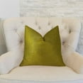 thumbnail image 2 of Plutus Deep Lemon Grass Metallic Citrine and Gold Pillow 20"L x36"W, 2 of 3