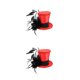 thumbnail image 1 of Monstrate Vintage Feather Fascinator Top Hat Wedding Bridal Fancy Dress Woman Negro 2piezas, 1 of 1