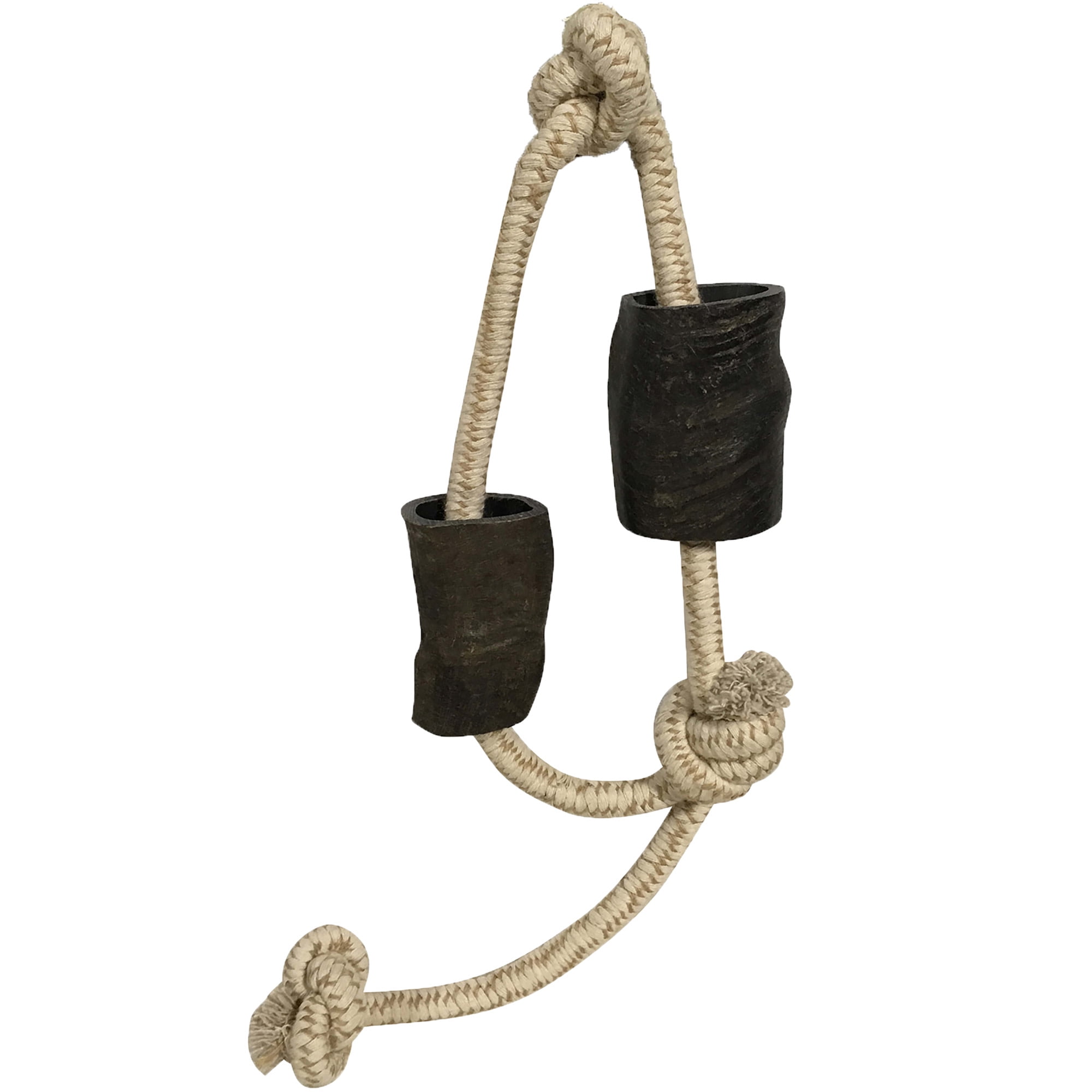 Mossy Oak: Water Buffalo Horn & Tug Dog Chew - 34" Slip-Knot Natural Cotton Rope, Pet Toy, Preservative Free Horn, Long-Lasting, Combines Play-Chewing