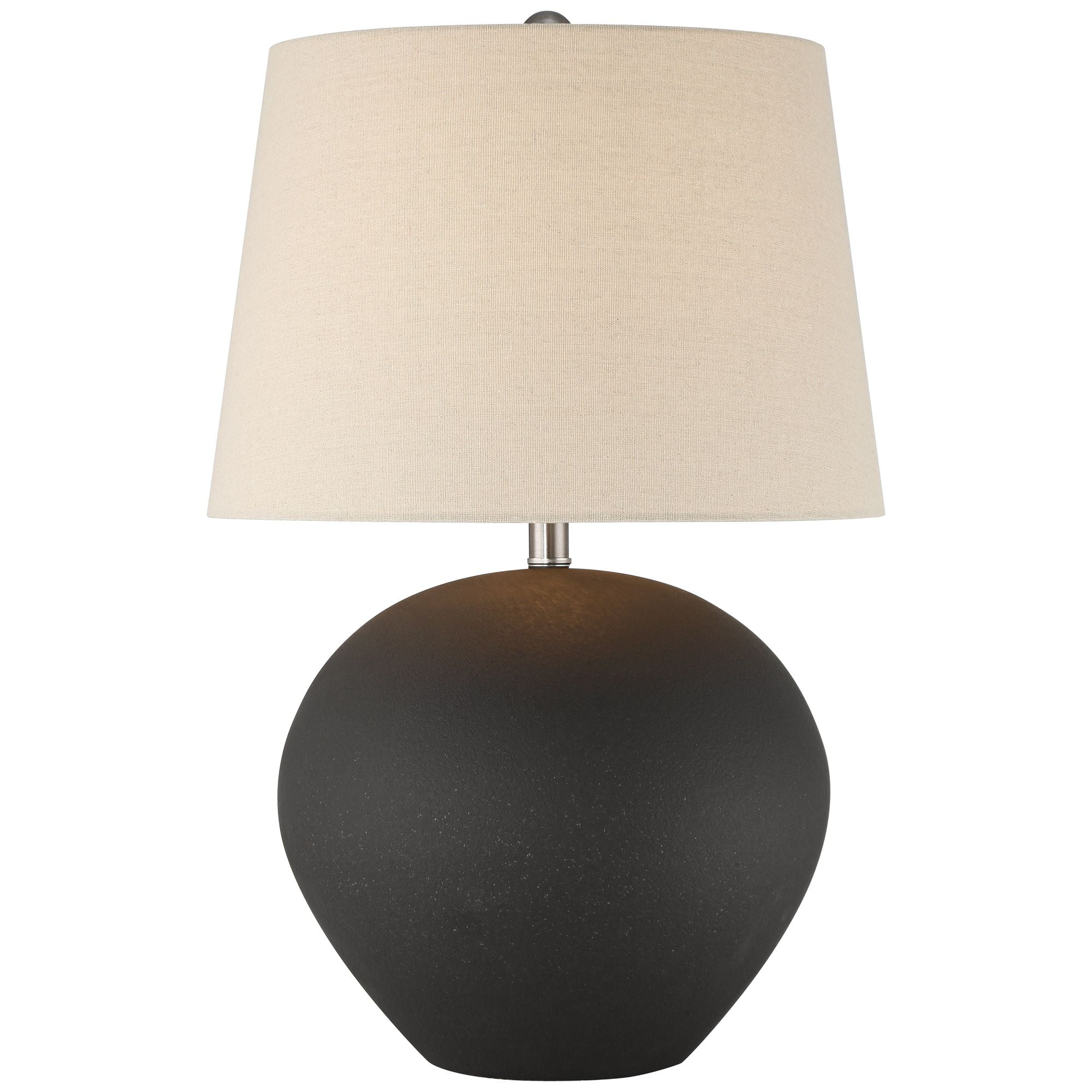 360 Lighting Paulo 24 1/2" High Pot Farmhouse Rustic Southwestern 3-Way Table Lamp Matte Black Ceramic Single Living Room Bedroom
