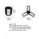 thumbnail image 2 of Full Spectrum Trefoil 35w 72led Grow Light Plant Growing Lamp For Indoor Plants Hydroponics,black, 2 of 3